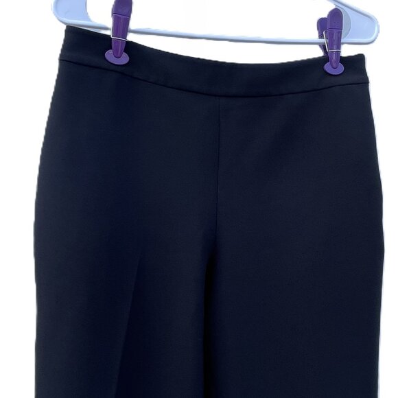 Kate Spade New York Black Flat Front Side Zip Pant Women's 10 - Picture 1 of 8